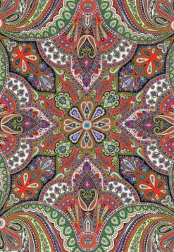 ROECKL Aesthetic Paisley 140x140 - black flash (schwarz) Clearance