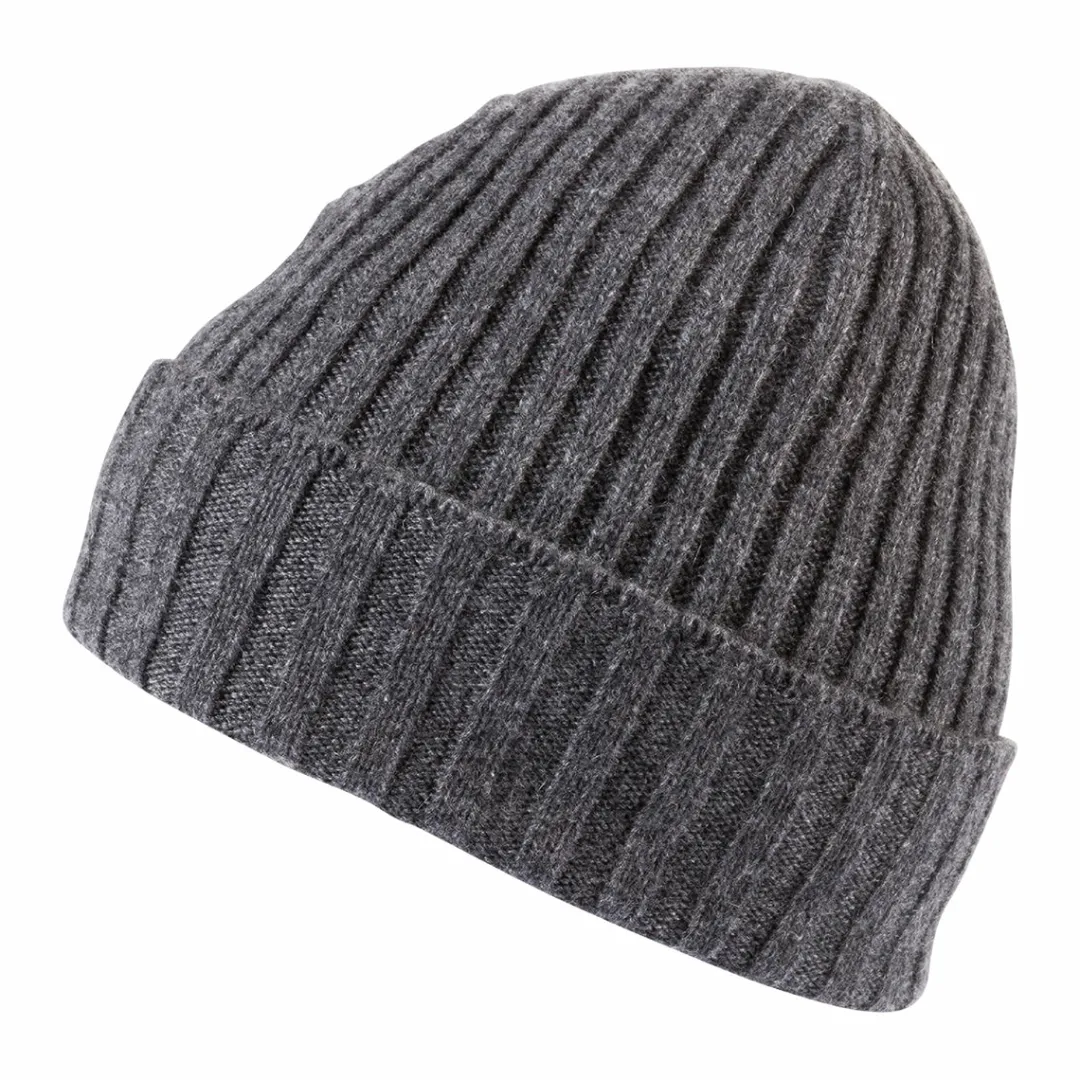 ROECKL Business Cashmere Muetze mit Umschlag - flanell (grau) Hot