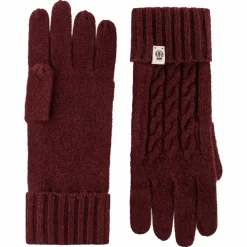 ROECKL Cabled Charm Strickhandschuhe  - mulberry (rot) New