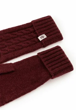ROECKL Cabled Charm Strickhandschuhe  - mulberry (rot) New