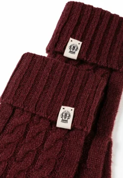 ROECKL Cabled Charm Strickhandschuhe  - mulberry (rot) New