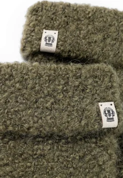 ROECKL Classic Bouclé Fäustlinge  - moss (grün)