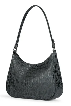 ROECKL Cleo small Croco silver  - black (schwarz)