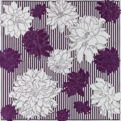 ROECKL Dahlias & Stripes 64x64  - burgundy (rot) Best