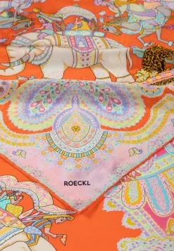 ROECKL Elephant Parade Silk 140x140 - multi flamingo (orange) Online
