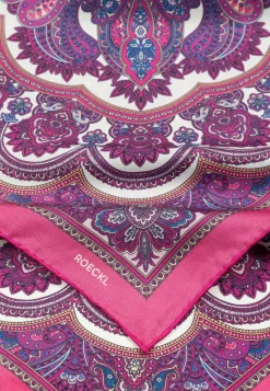 ROECKL Fine Paisley 53x53  - multi hibiscus (pink) Clearance