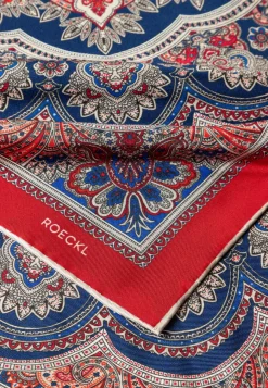 ROECKL Fine Paisley 53x53  - red/navy (rot) New