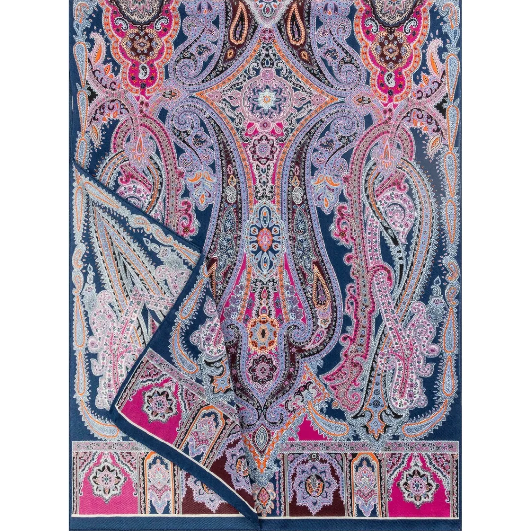 ROECKL Harfen Paisley 70x170 - multi indigo (blau) Clearance