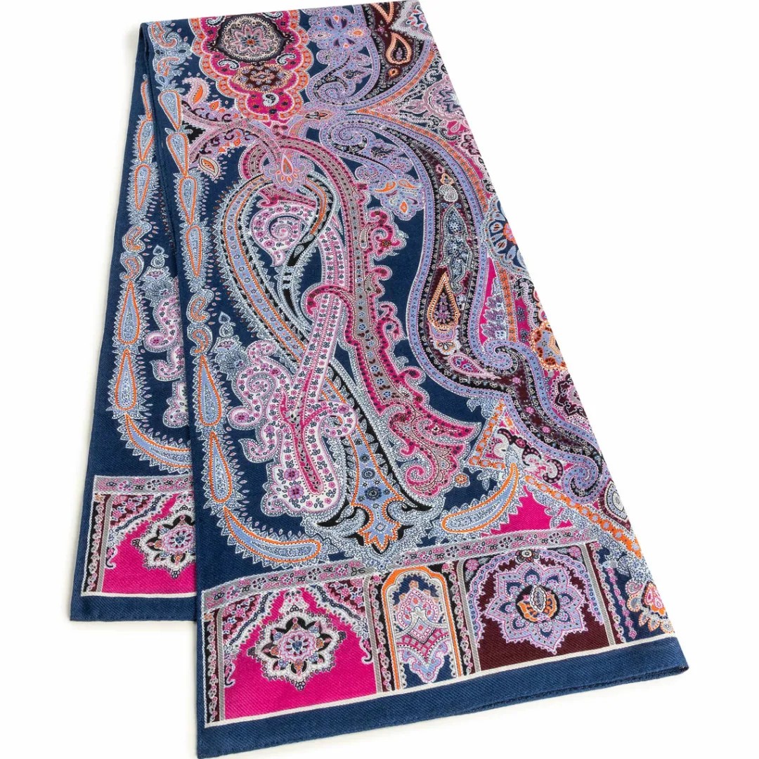 ROECKL Harfen Paisley 70x170 - multi indigo (blau) Clearance