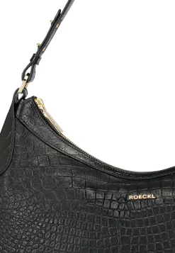 ROECKL Liberty Schultertasche medium Croco  - black (schwarz) Clearance