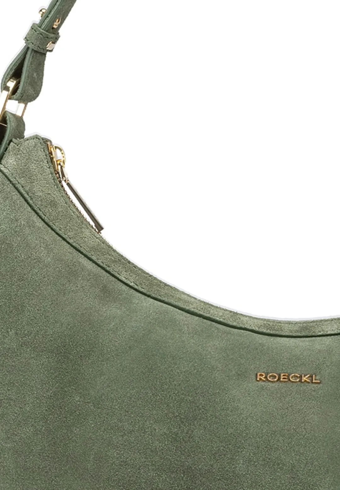 ROECKL Liberty Schultertasche medium Veloursleder - loden (grün) Hot