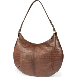 ROECKL Liberty Schultertasche medium Croco  - saddlebrown (braun) Online