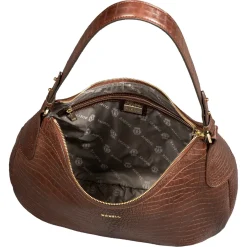 ROECKL Liberty Schultertasche medium Croco  - saddlebrown (braun) Online