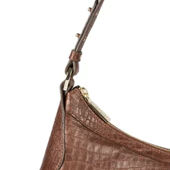 ROECKL Liberty Schultertasche medium Croco  - saddlebrown (braun) Online