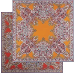 ROECKL Mirror Paisley 90x90  - tangeringe/red (orange) Best