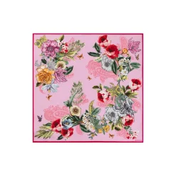 ROECKL Paisley & Flowers 53x53  - multi rose (rosa) New