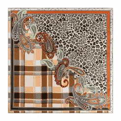 ROECKL Patchwork Leo 100x100  - multi honey (rot) Clearance