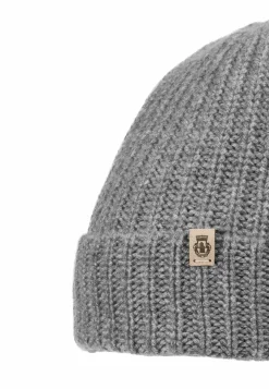 ROECKL Pure Cashmere Umschlagmuetze - flanell (grau)