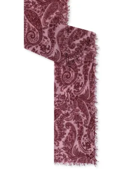 ROECKL Soft Paisley 70x180  - mulberry (rot) Outlet