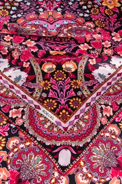 ROECKL Tapestry Flowers 140x140 - multi wine (rot) Clearance