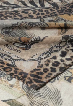 ROECKL Wild Elephant 140x140  - multi cashmere (beige) New