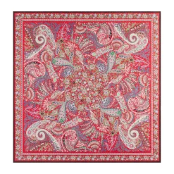 ROECKL Wool Feather 90x90 - multi scarlet (rot) New