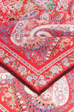 ROECKL Wool Feather 90x90  - multi scarlet (rot) New